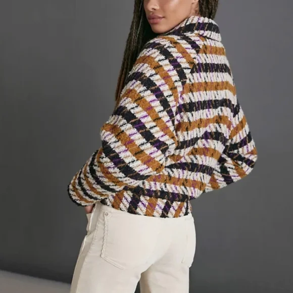 Scotch & Soda Wool Houndstooth Plaid Coat Cute Fall Jacket